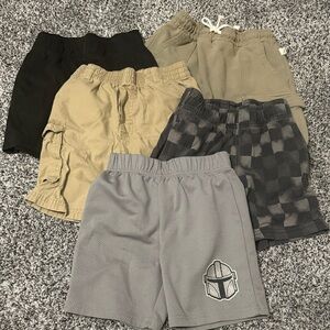 Kids Casual Shorts Set - Black, Tan, Gray